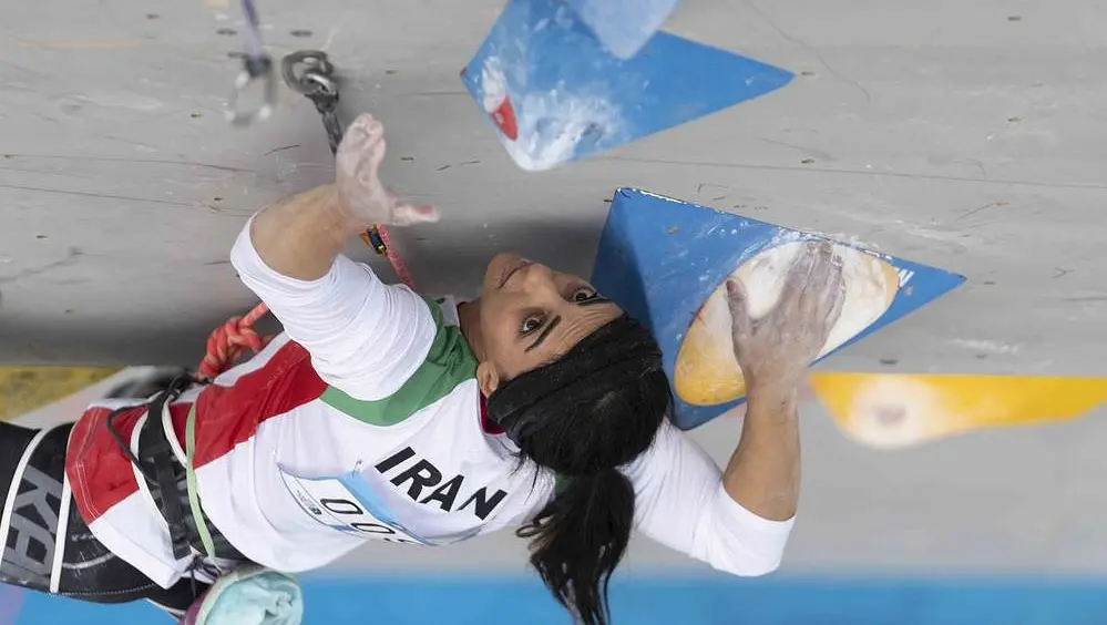 The Iranian representative, who competed without a hijab, wrote a special message